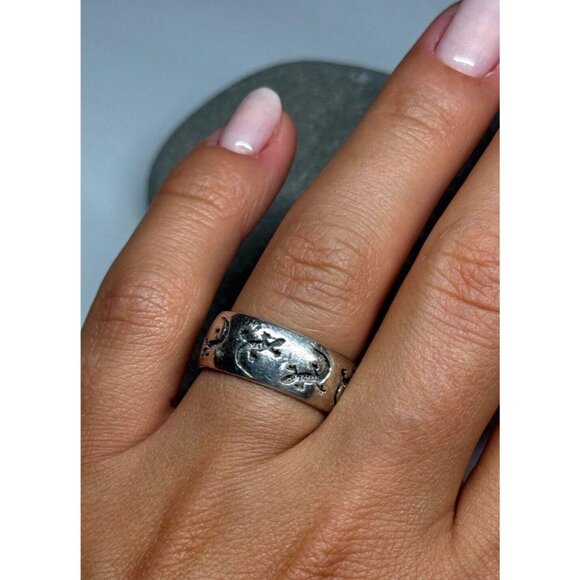 925 STERLING SILVER RING LIZARD SIZE 7 - Picture 1 of 7